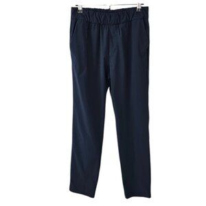 Vuori Womens Miles Ankle Pant, Dark Blue, Mid Rise, Tapered, Stretch, Size Small